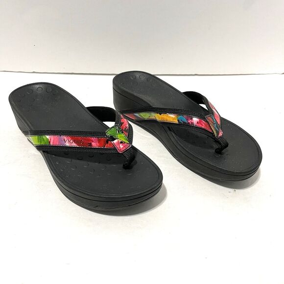 Vionic Pacific High Tide Women’s 7 Multicolor Platform Wedge Flip Flop Comfort - Picture 1 of 8